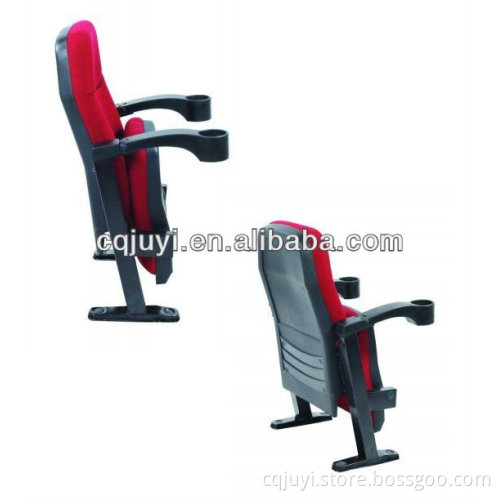 JY-907 company conference office chair metal leg lecture hall chairs with cup holder